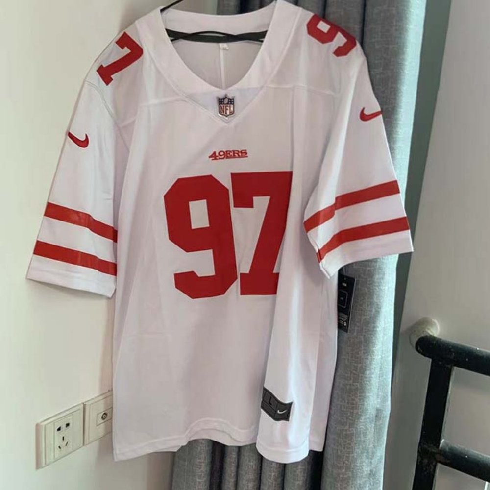 San Francisco 49ers Bosa Nike #97 White Jersey